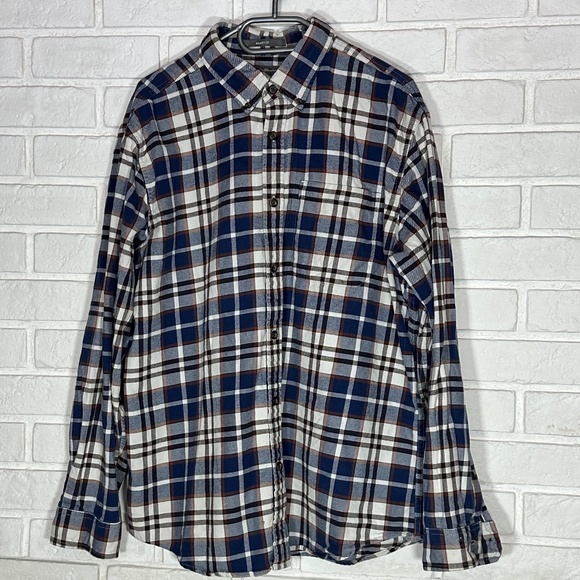 EUC Eddie Bauer Plaid Button-up Men's Shirt Relaxed Fit Large - Picture 1 of 6